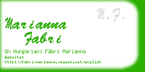 marianna fabri business card