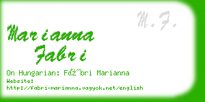 marianna fabri business card